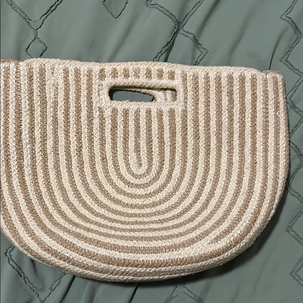 CJLA Beige Woven Handbag